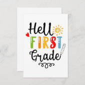 1/2-1年生のシャツ、1年生 サンキューカード (正面/裏面)