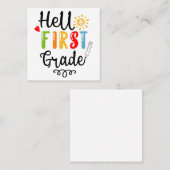 1/2-1年生のシャツ、1年生 スクエア名刺 (正面/裏面)