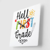 1/2-1年生のシャツ、1年生 スクエア壁時計 (傾斜)