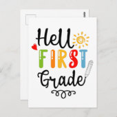 1/2-1年生のシャツ、1年生 ポストカード (正面/裏面)