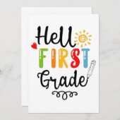 1/2-1年生のシャツ、1年生 招待状 (正面/裏面)