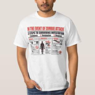 1-2-3ゾンビの攻撃のためのステップ Tシャツ