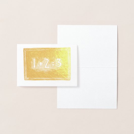 1+2=3数学先生スクールクラスシャルボード石板 箔カード (ディスプレー)