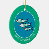 1、2、3魚（小さな魚と珊瑚） セラミックオーナメント (右)