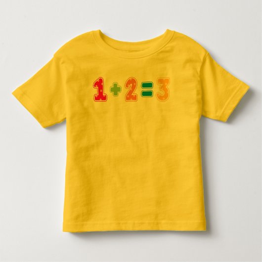 1+2=3 トドラーTシャツ (正面)