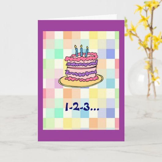 1-2-3...誕生日! カード (黄色い花)