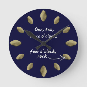 1-2-3-4 O'clock Rock – 時計(暗い顔) ラウンド壁時計