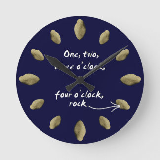 1-2-3-4 O'clock Rock – 時計(暗い顔) ラウンド壁時計