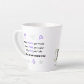 1~3匹の犬の写真と名前で個人設定  カフェラテマグ (左アングル)