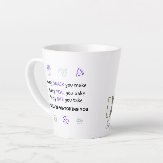 1~3匹の犬の写真と名前で個人設定  カフェラテマグ (左アングル)