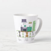 1~3匹の犬の写真と名前で個人設定  カフェラテマグ (右アングル)