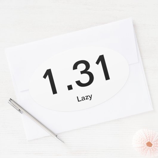 1.31怠惰 楕円形シール (封筒)