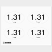 1.31怠惰 楕円形シール (シート)