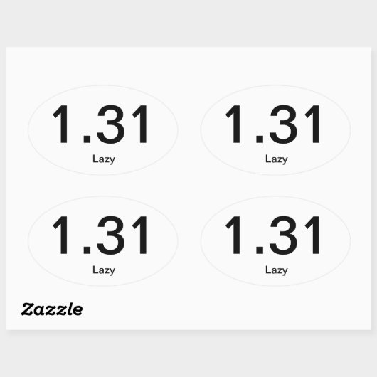1.31怠惰 楕円形シール (シート)