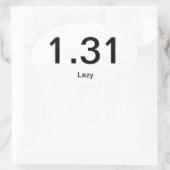 1.31怠惰 楕円形シール (バッグ)
