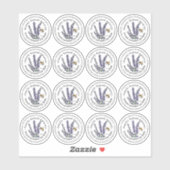 1.33インチリップクリーム0.5 ozメタルブリッドラベルラベンダー シール (シート)