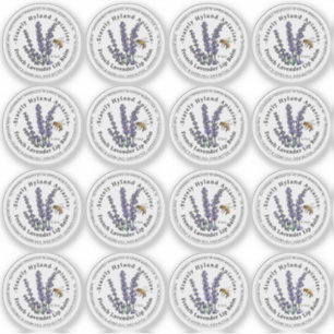 1.33インチリップクリーム0.5 ozメタルブリッドラベルラベンダー シール