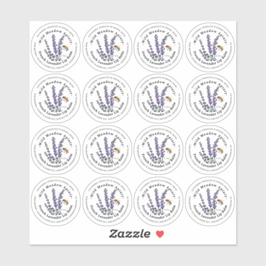 1.33インチリップクリーム0.5 oz金属容器蓋ラベル シール (シート)