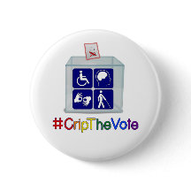 1/4インチ円形#CripTheVoteボタン、2