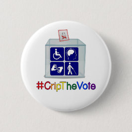 1/4インチ円形#CripTheVoteボタン、2 缶バッジ