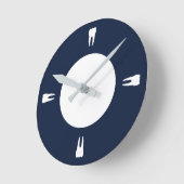 1/4時間歯 ラウンド壁時計 (傾斜)