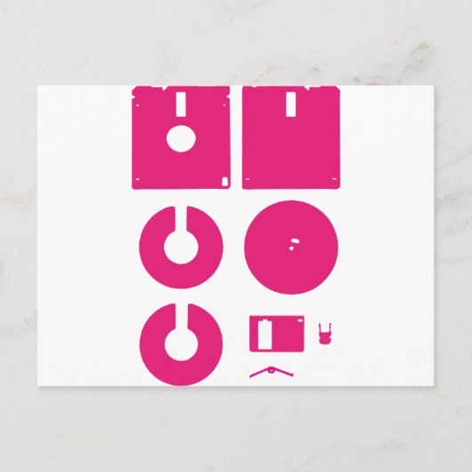 1.44インチ フロッピーディスク分解 ポストカード (正面)