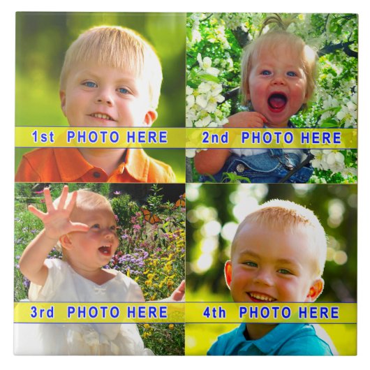 1~4、写真タイル、またはトライベパーソナライズされたット タイル (正面)