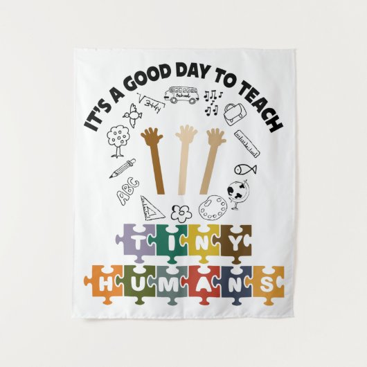 1/4、小さな人間に良い日だ教えよ、先生 タペストリー (正面)