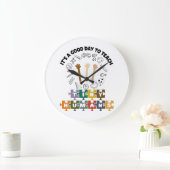 1/4、小さな人間に良い日だ教えよ、先生 ラージ壁時計 (ホーム)
