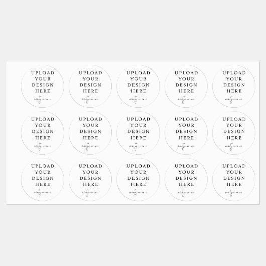 1.5インチラウンド防水ビニールシール ラベル (シート)