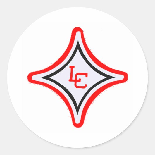 1.5インチラベルのLCスター ラウンドシール (正面)