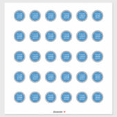 1.5インチ会社ロゴビニールステッカーテンプレート、30カウント シール (シート)