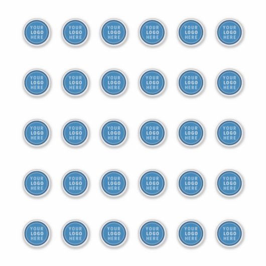 1.5インチ会社ロゴビニールステッカーテンプレート、30カウント シール (正面)