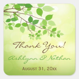 1.5インチ平方リービブランチ結婚式の引き出物シール スクエアシール