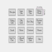 1.5インチ正方形の透明パントリーキッチンラベル シール