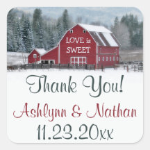 1.5インチ赤い納屋で冬の結婚式をお願い