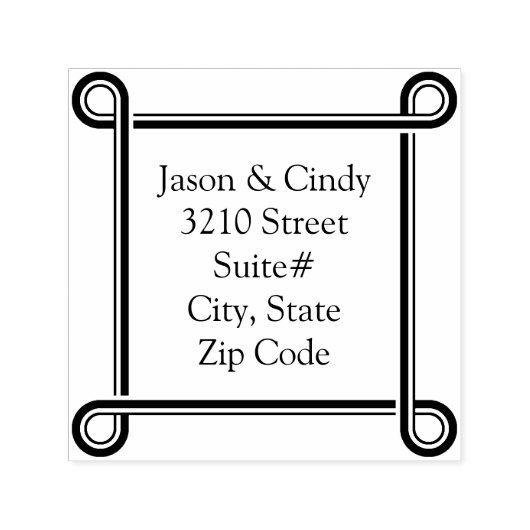 1.5スクエアセルフインキングスタンプカップル差出人住所 セルフインキングスタンプ (デザイン)