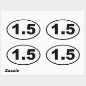 1.5マイル楕円ステッカー 楕円形シール (シート)