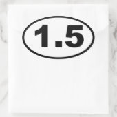 1.5マイル楕円ステッカー 楕円形シール (バッグ)