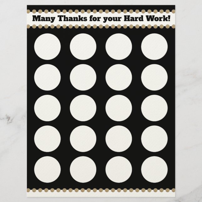 1.5"ステッカーの従業員の認識のキュービクルポスター レターヘッド (正面)