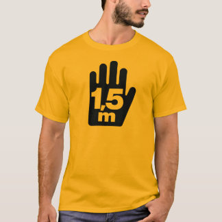 "1,5 m"ソーシャルDistancing Tシャツ – 大グラフィック