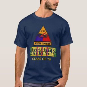 1/77th南ベトナムのワイシャツの装甲大学 tシャツ