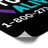 1 800 273 8255 – 自殺予防の日 – 自殺 ポスター (角)