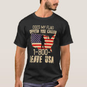1 800 Usa Patriと呼ばれる私の旗離れの怒り Tシャツ (正面)