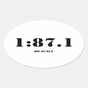 1:87.1のステッカー 楕円形シール