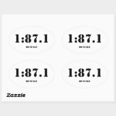 1:87.1ステッカー 楕円形シール (シート)