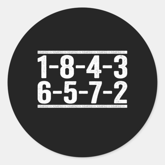 1-8-4-3-6-5-7-2発砲命令ビッグブロックレースカー区 ラウンドシール (正面)