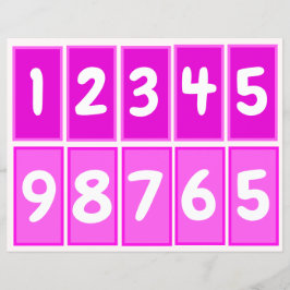 1 ～ 9の数値で数十のペアを練習（ピンク）