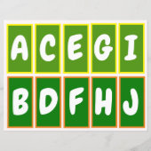 1 ～ 9の数値で数十のペアを練習（緑） (裏面)