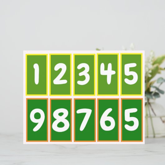 1 ～ 9の数値で数十のペアを練習（緑） (スタンド正面)